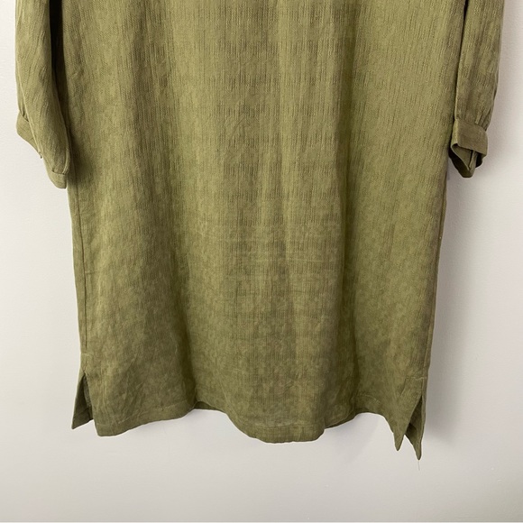 Soft Surroundings Linen Cotton Blend Marcellina Shirtdress Dress Size M 2DD60 - Picture 9 of 9